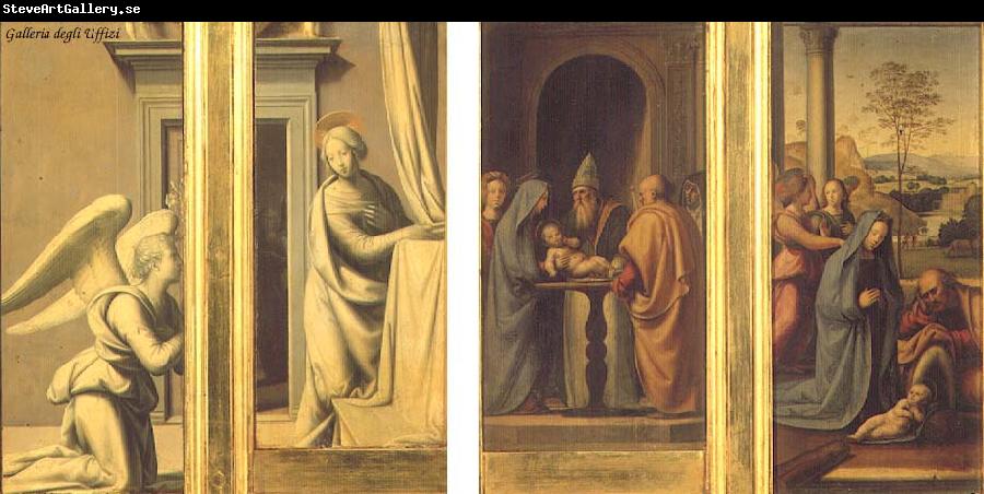 BARTOLOMEO, Fra The Annunciation (front), Circumcision and Nativity (back)